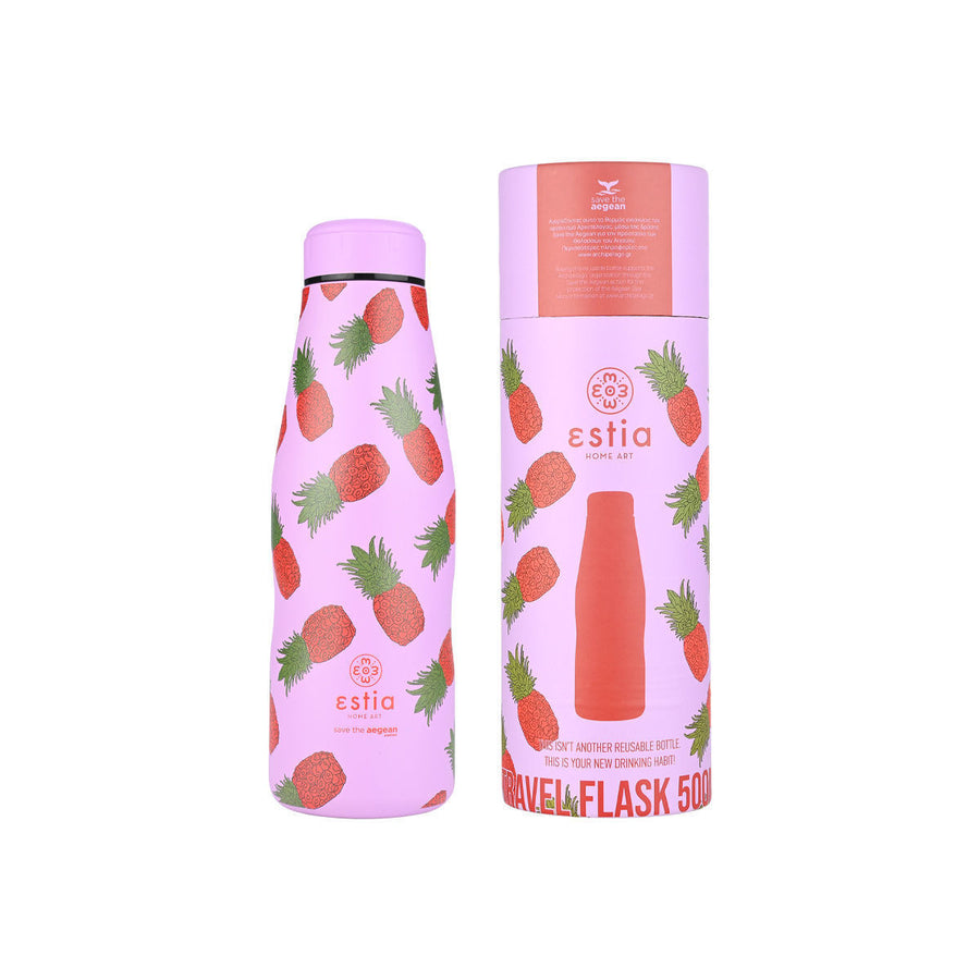 ESTIA ΘΕΡΜΟΣ TRAVEL FLASK SAVE THE AEGEAN 500ml TROPIC TANGO