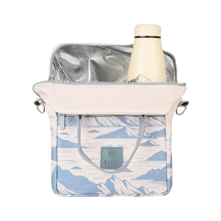 Τσάντα Φαγητού Ισοθερμική 7lt Estia Save The Aegean Εκρού Με Βουνά Alpine Essence