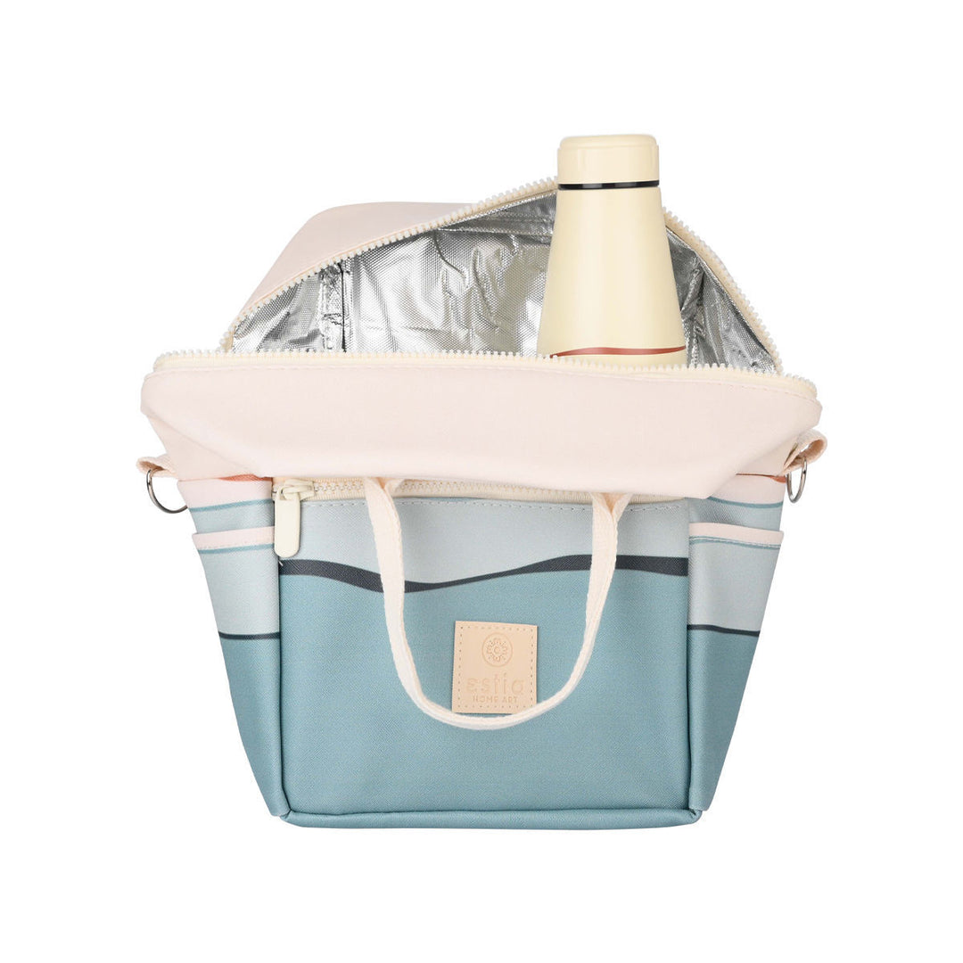 Τσάντα Φαγητού Ισοθερμική 7lt Estia Save The Aegean Εκρού-Μέντα Ecozen Horizon