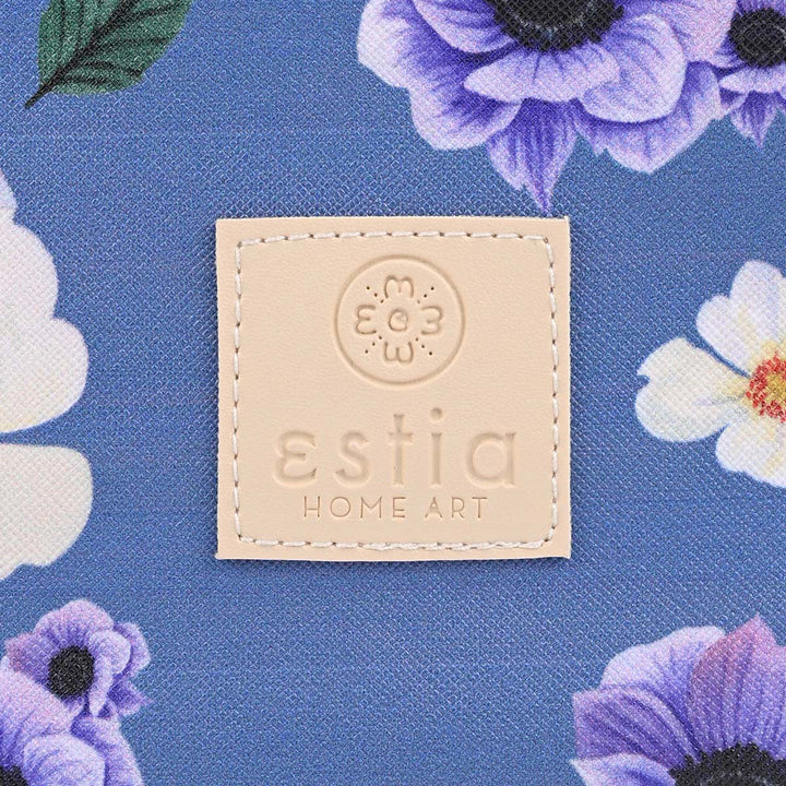 Τσάντα Φαγητού Ισοθερμική 7lt Estia Save The Aegean Μωβ Φλοράλ Garden Blue