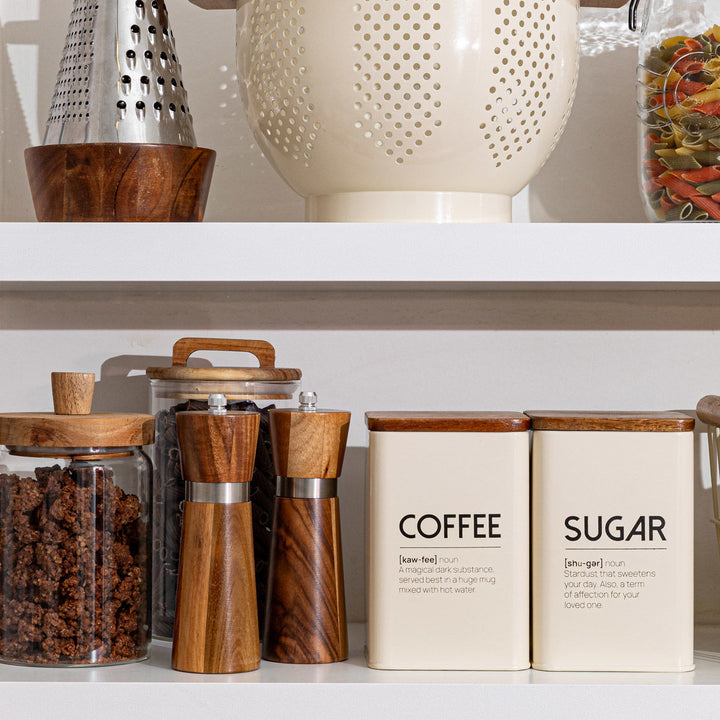 Κεραμικός Μύλος για Αλάτι-Πιπέρι Κωνικός από Ξύλο Estia