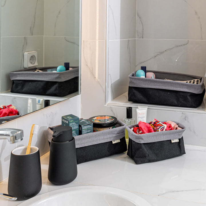 Estia Δοχείο Κρεμοσάπουνου Κεραμικό Μαύρο 300ml Fjord Black