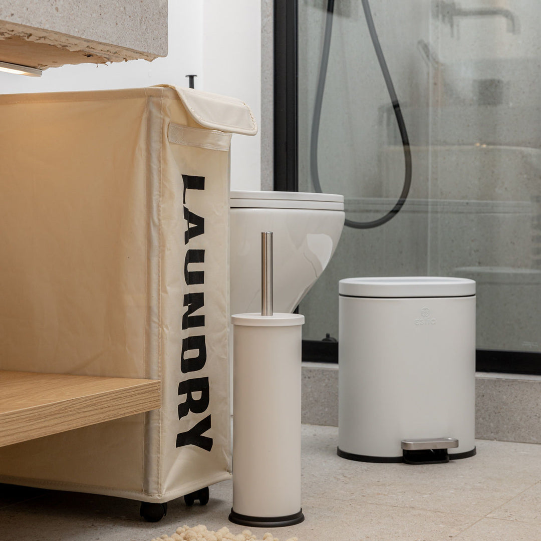 Καλάθι Μπάνιου Λευκό Από Ανοξείδωτο Ατσάλι 6lt Estia