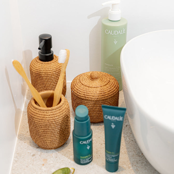 Estia Δοχείο Κρεμοσάπουνου Ρητίνης Καφέ Rope