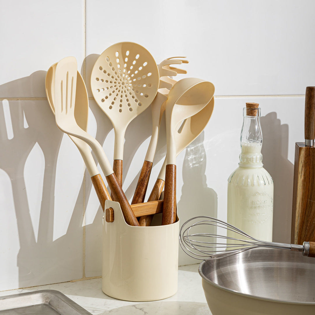 Κουταλοθήκη Μεταλλική Με Ξύλινη Λαβή Ivory Allure Estia