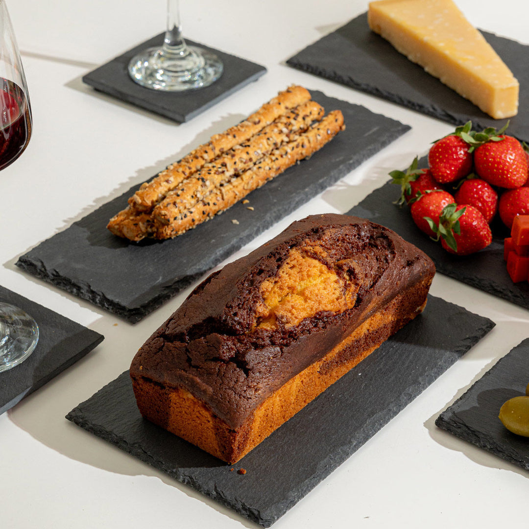 Πλατώ Σερβιρίσματος Ορθογώνια Σχιστόλιθου Σετ 4τμχ Estia 22X14cm