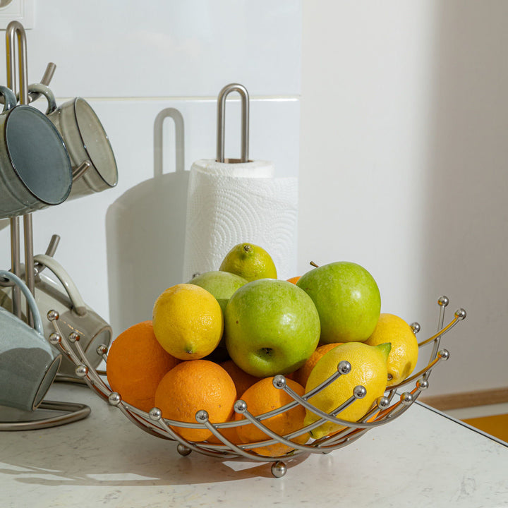 Φρουτιέρα Μεταλλική Μαύρη Nickel Elegant Estia