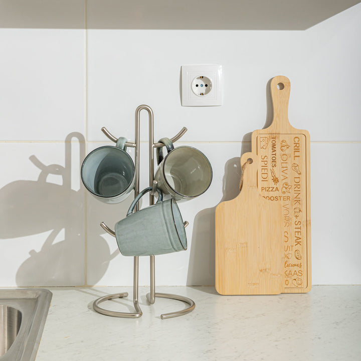 Βάση Για Κούπες 6 Θέσεων Μεταλλική Νίκελ Estia