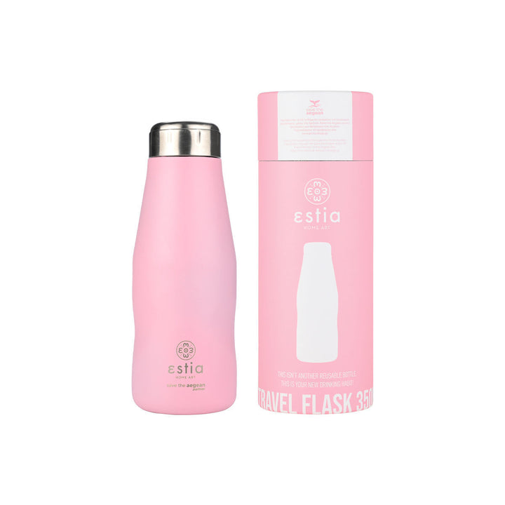 Estia Μπουκάλι Θερμός Save The Aegean Ροζ Blossom Rose Travel Flask