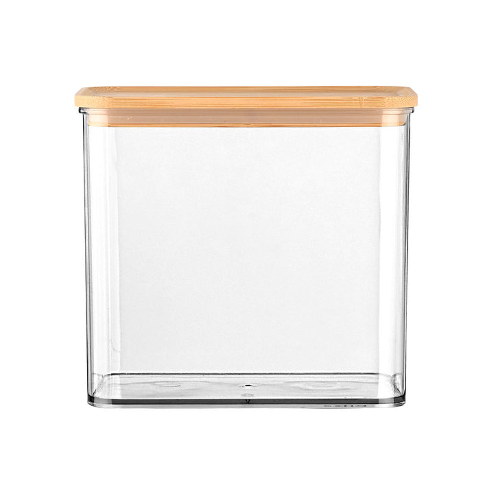 Δοχείο Αποθήκευσης Διάφανο Πλαστικό Με Αεροσταγές Bamboo Καπάκι 1650ml Estia