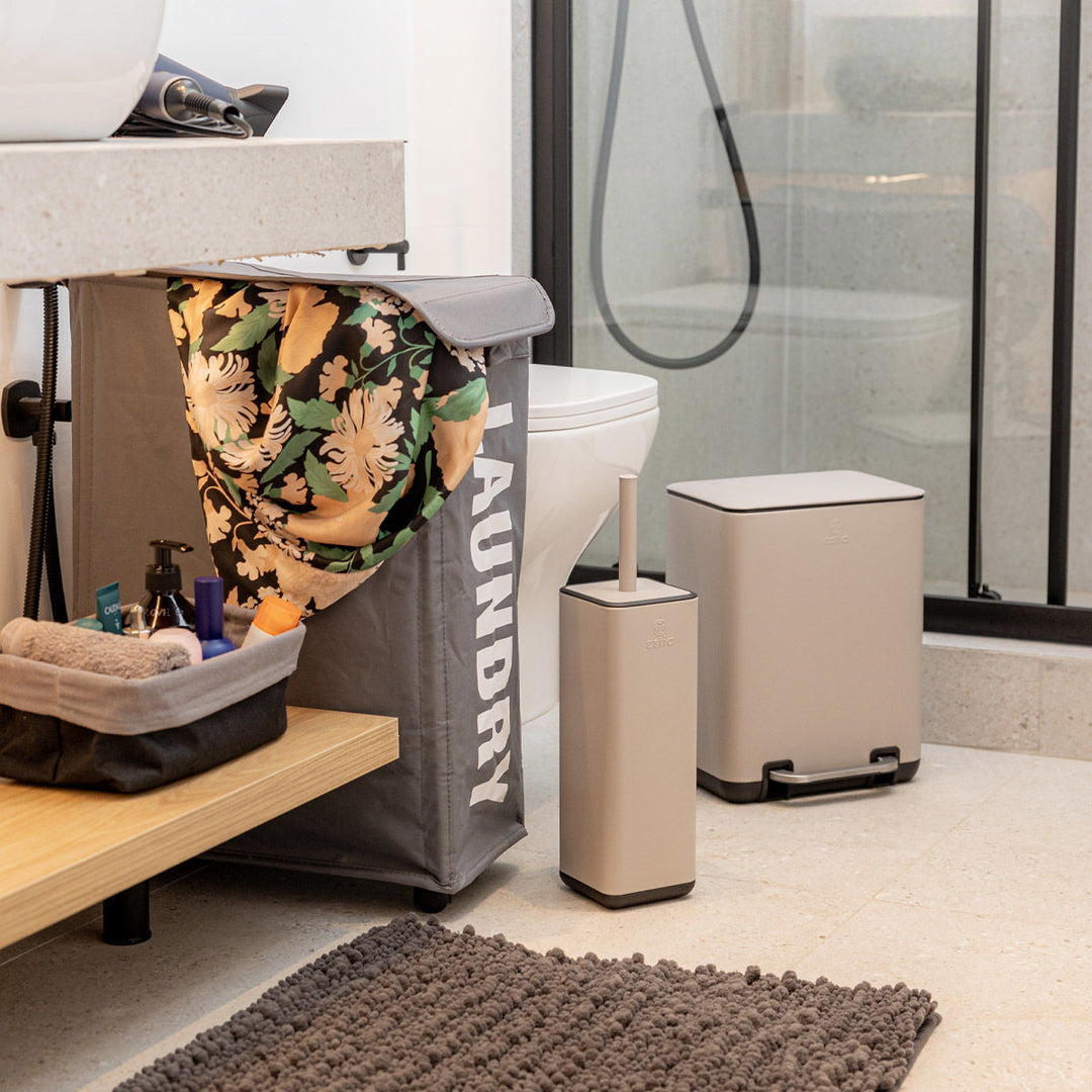 Καλάθι Μπάνιου Μόκα Ορθογώνιο Από Ανοξείδωτο Ατσάλι 6lt Estia