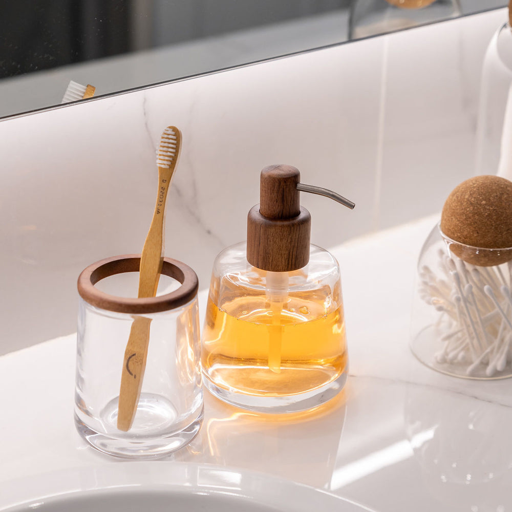 Estia Δοχείο Κρεμοσάπουνου  Διάφανο Γυάλινο Allure 320ml