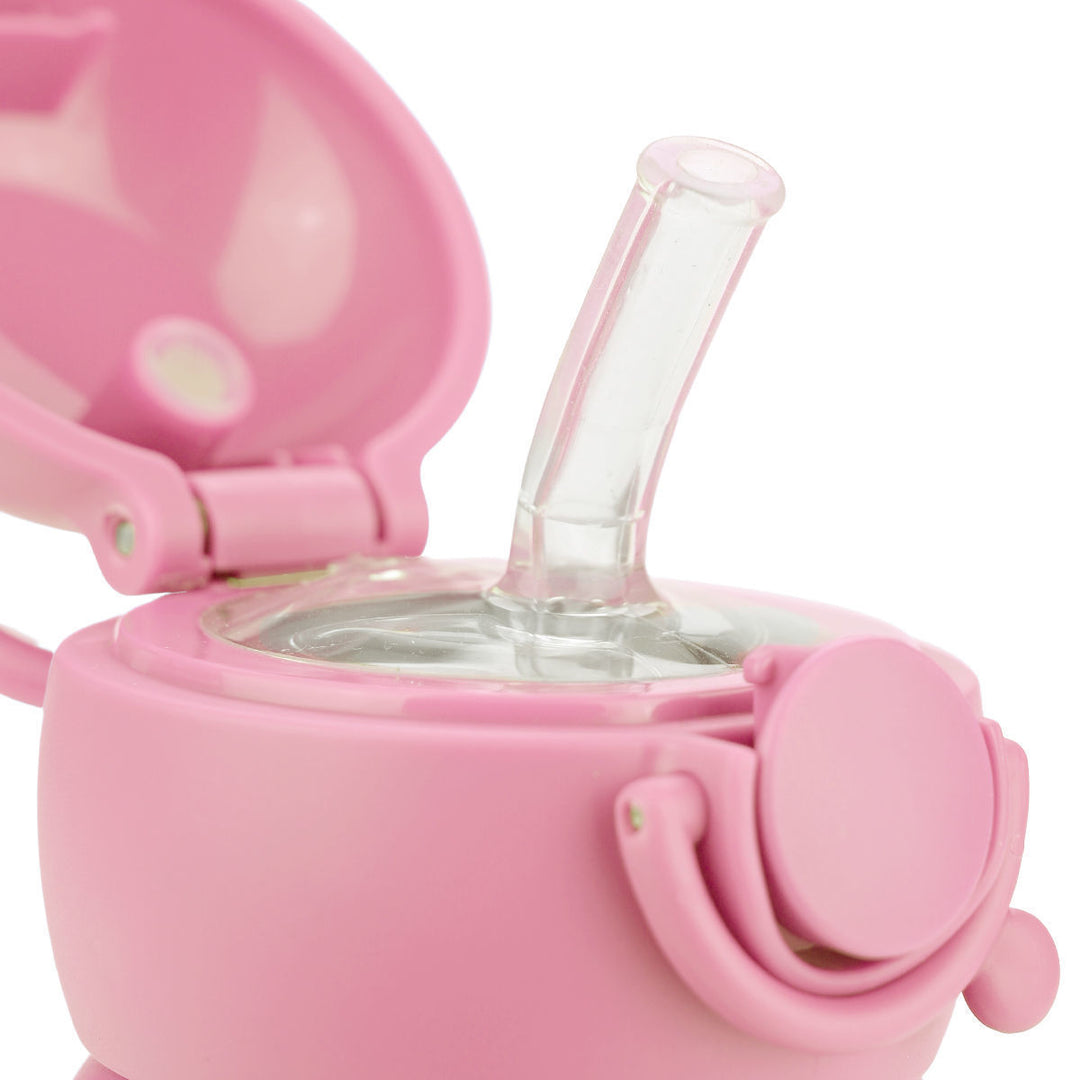 Estia Θερμός Παιδικό Με Καλαμάκι 350ml Μονόχρωμο Ροζ Candy Pink