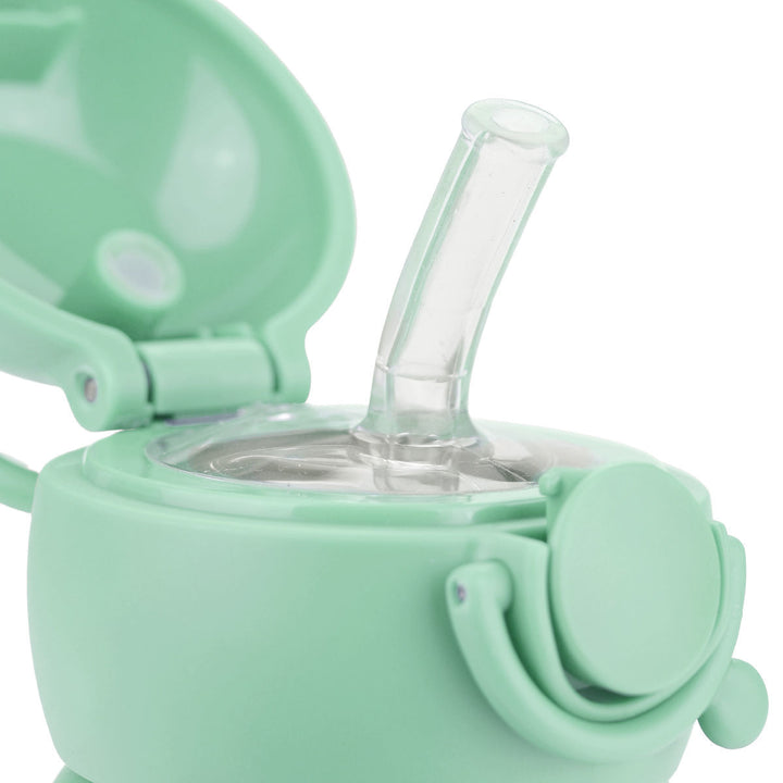 Estia Θερμός Παιδικό Με Καλαμάκι 350ml Μέντα Με Σχέδιο Γάτες & Λουλούδια Feline Foliage