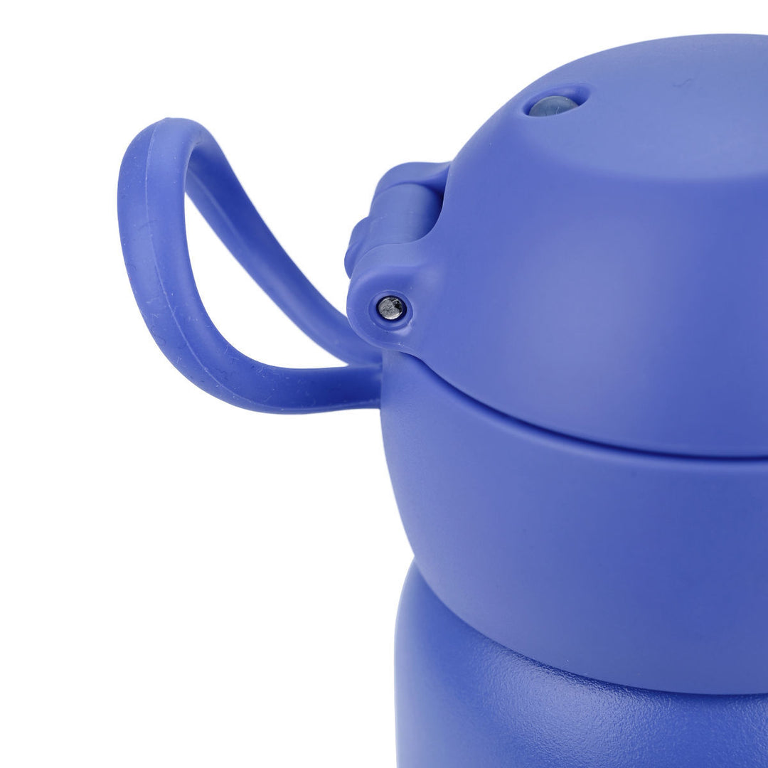 Estia Θερμός Παιδικό Με Καλαμάκι 350ml Μπλε Σκούρο Με Σχέδιο Κεραυνός Lava Splash