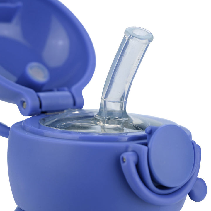 Estia Θερμός Παιδικό Με Καλαμάκι 350ml Μπλε Σκούρο Με Σχέδιο Κεραυνός Lava Splash