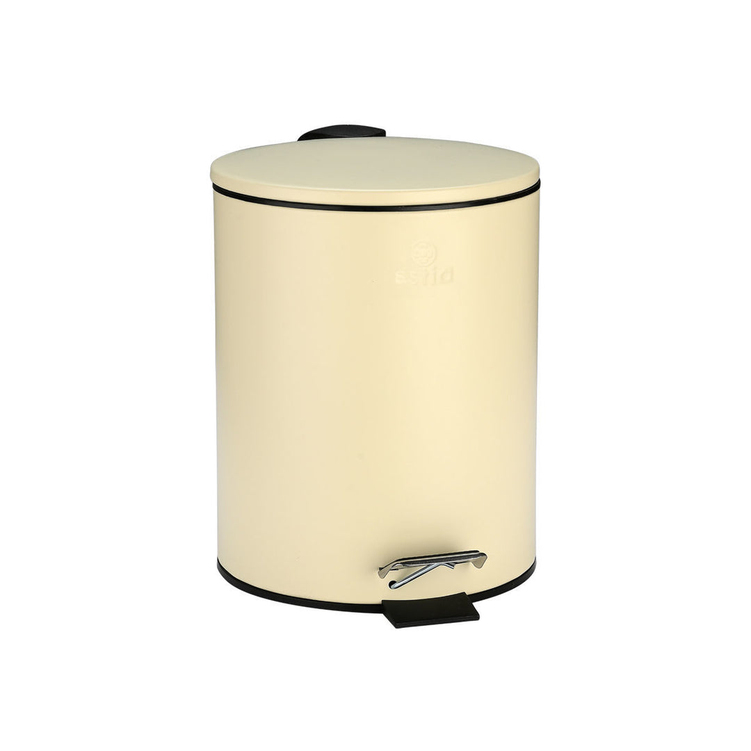 Καλάθι Μπάνιου Ματ Εκρού Μεταλλικό 5lt Estia