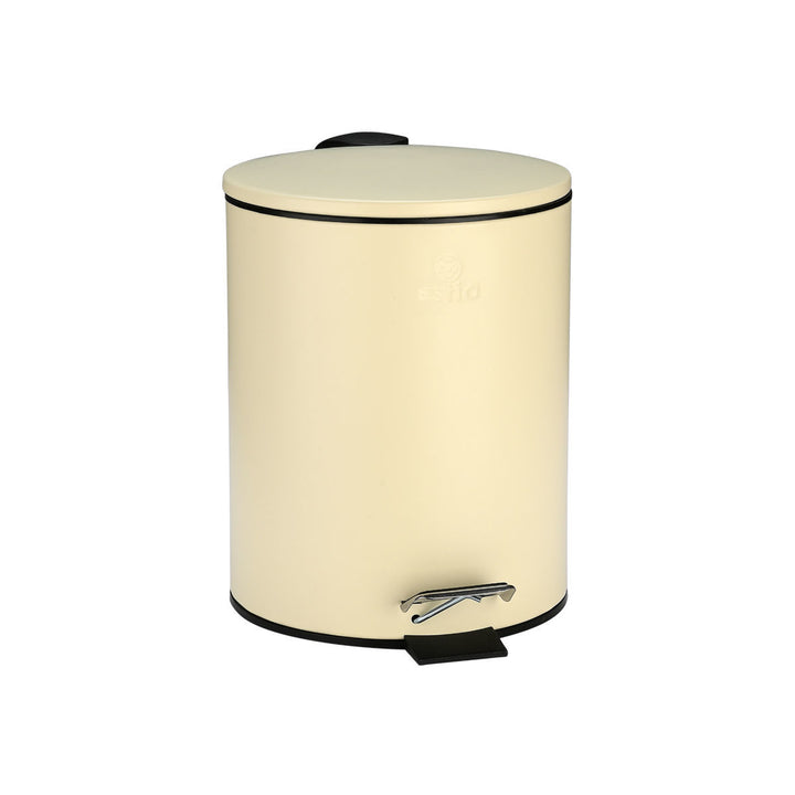 Καλάθι Μπάνιου Ματ Εκρού Μεταλλικό 5lt Estia