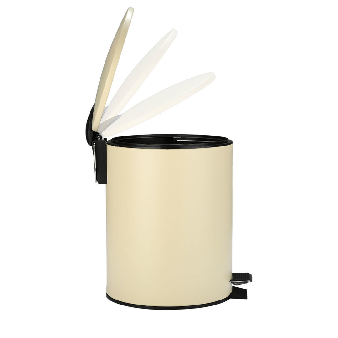 Καλάθι Μπάνιου Ματ Εκρού Μεταλλικό 5lt Estia