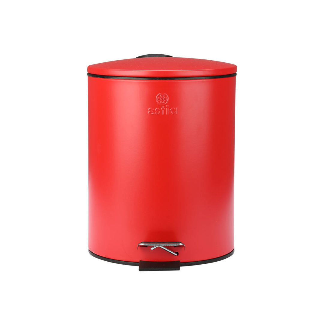 Καλάθι Μπάνιου Ματ Κόκκινο Μεταλλικό 5lt Estia