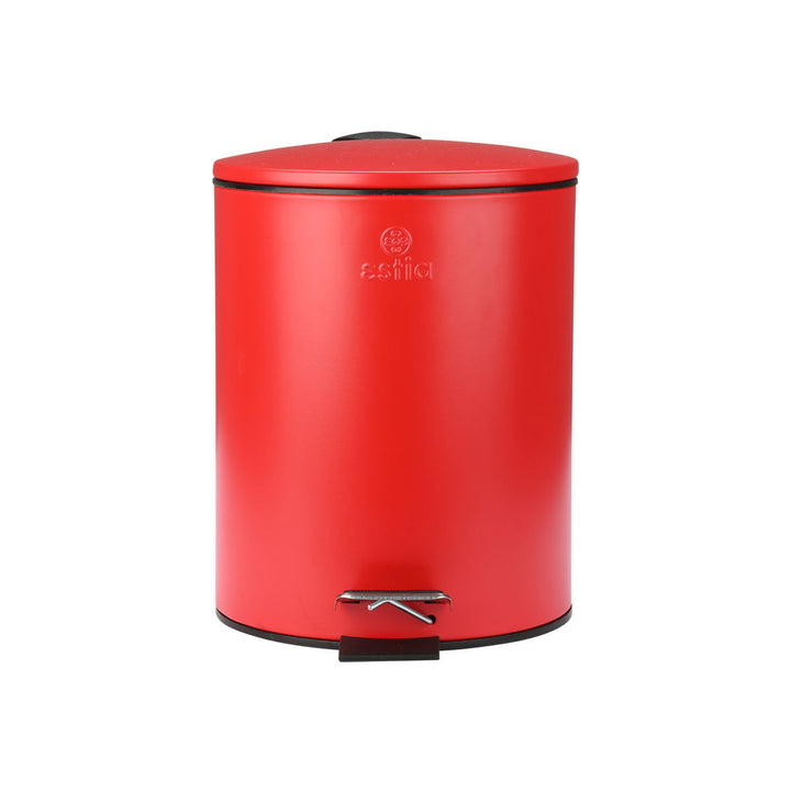 Καλάθι Μπάνιου Ματ Κόκκινο Μεταλλικό 5lt Estia
