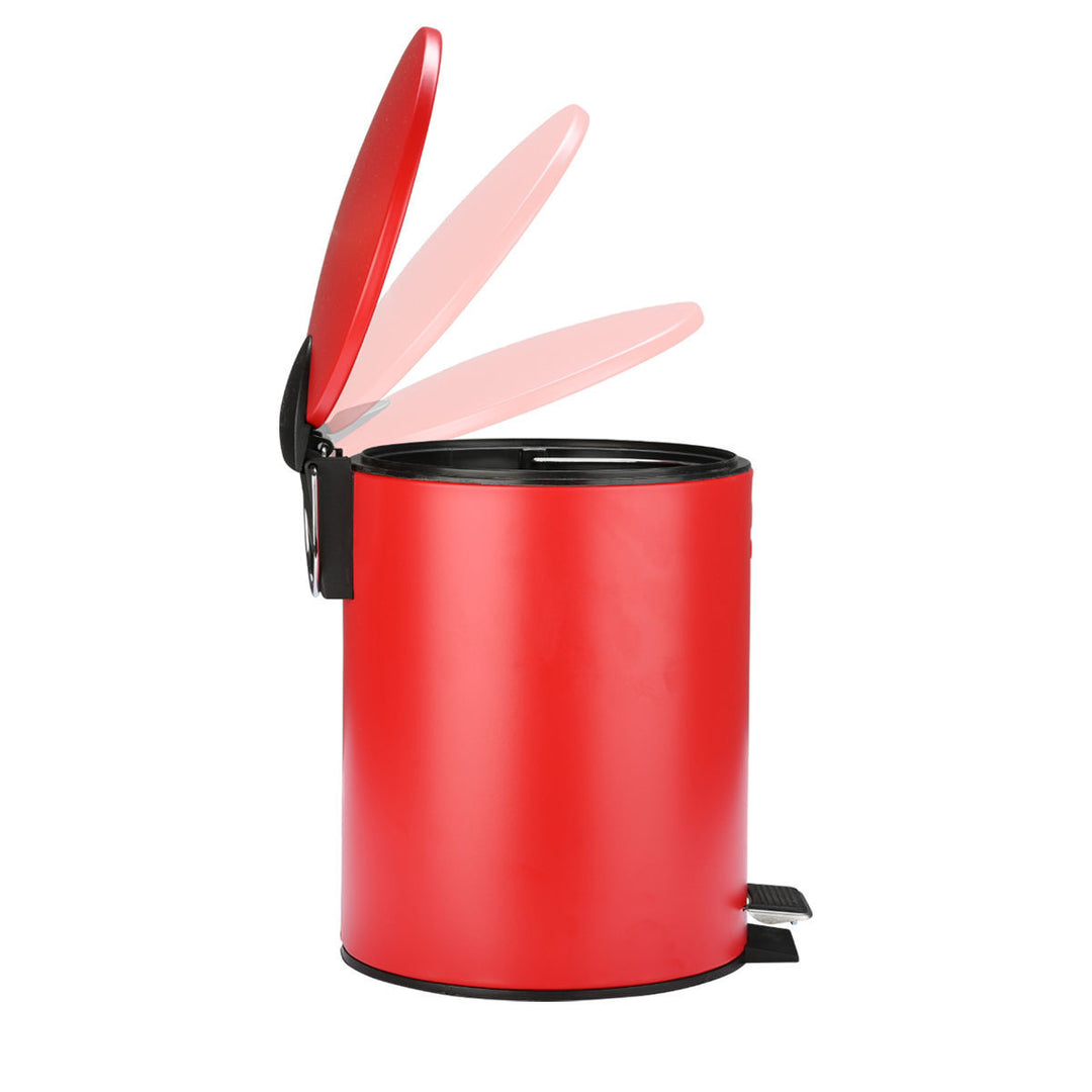 Καλάθι Μπάνιου Ματ Κόκκινο Μεταλλικό 5lt Estia