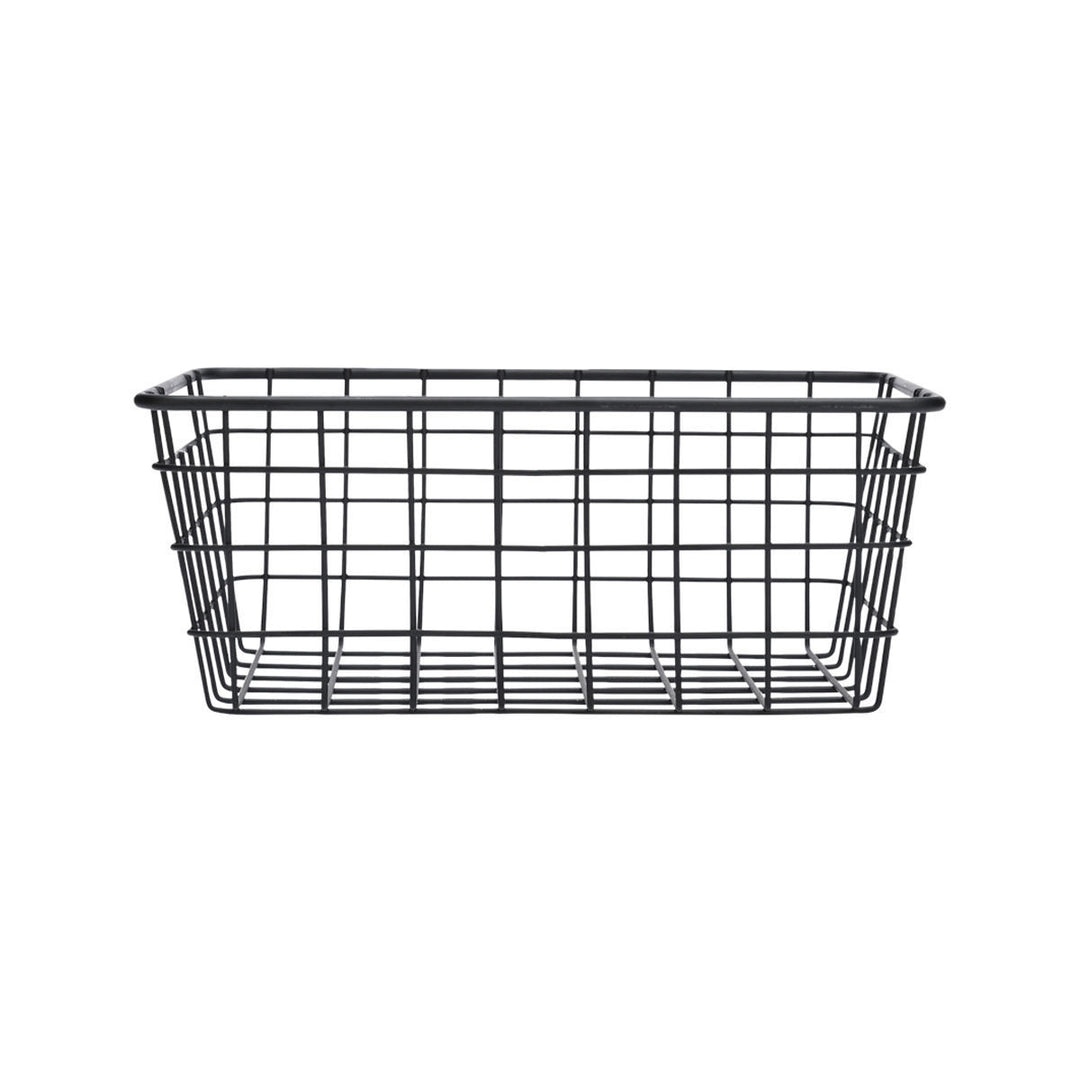Καλάθι Αποθήκευσης Και Οργάνωσης Μεταλλικό Μαύρο 22x16 Estia