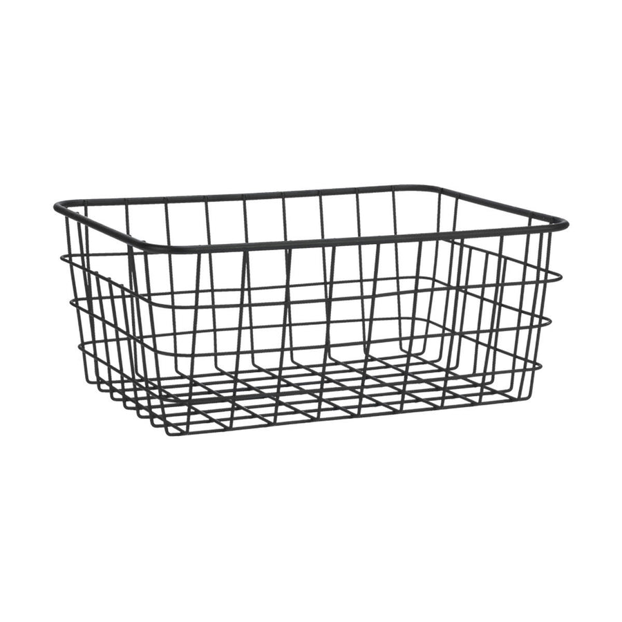 Καλάθι Αποθήκευσης Και Οργάνωσης Μεταλλικό Μαύρο 28x22 Estia