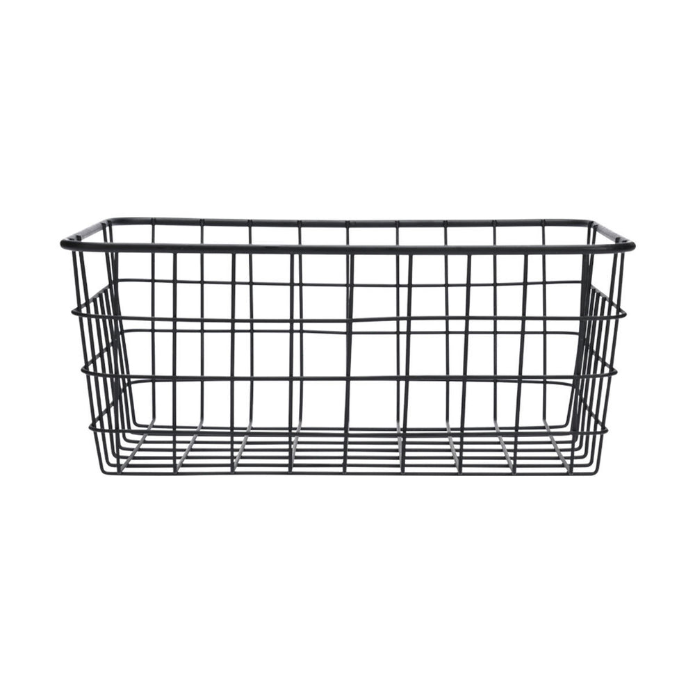 Καλάθι Αποθήκευσης Και Οργάνωσης Μεταλλικό Μαύρο 28x22 Estia