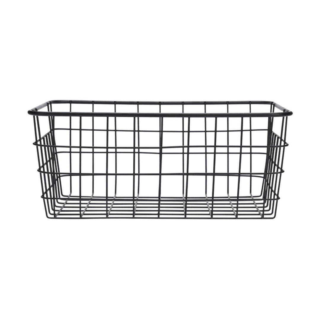 Καλάθι Αποθήκευσης Και Οργάνωσης Μεταλλικό Μαύρο 28x22 Estia