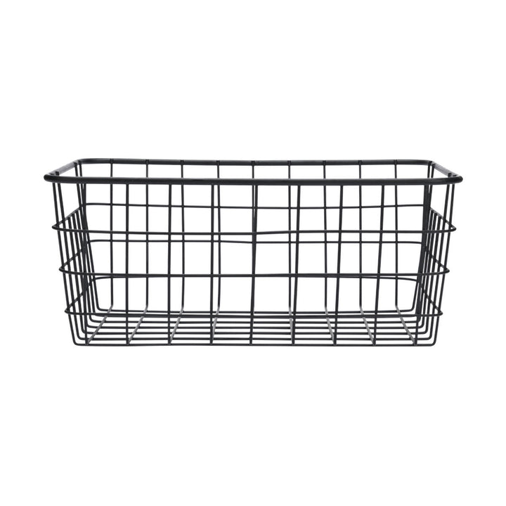Καλάθι Αποθήκευσης Και Οργάνωσης Μεταλλικό Μαύρο 28x22 Estia
