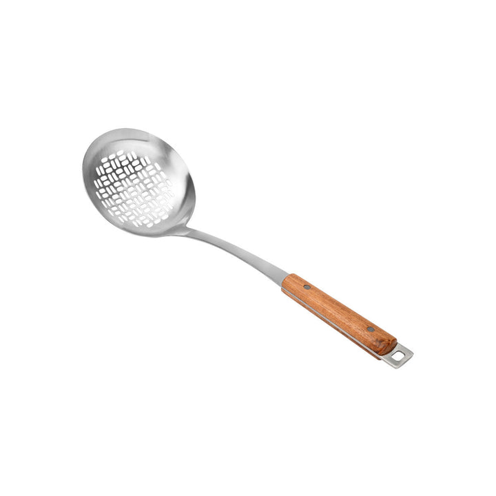 Κουτάλα Τρυπητή Ανοξείδωτη Με Ξύλινη Λαβή Allure Estia
