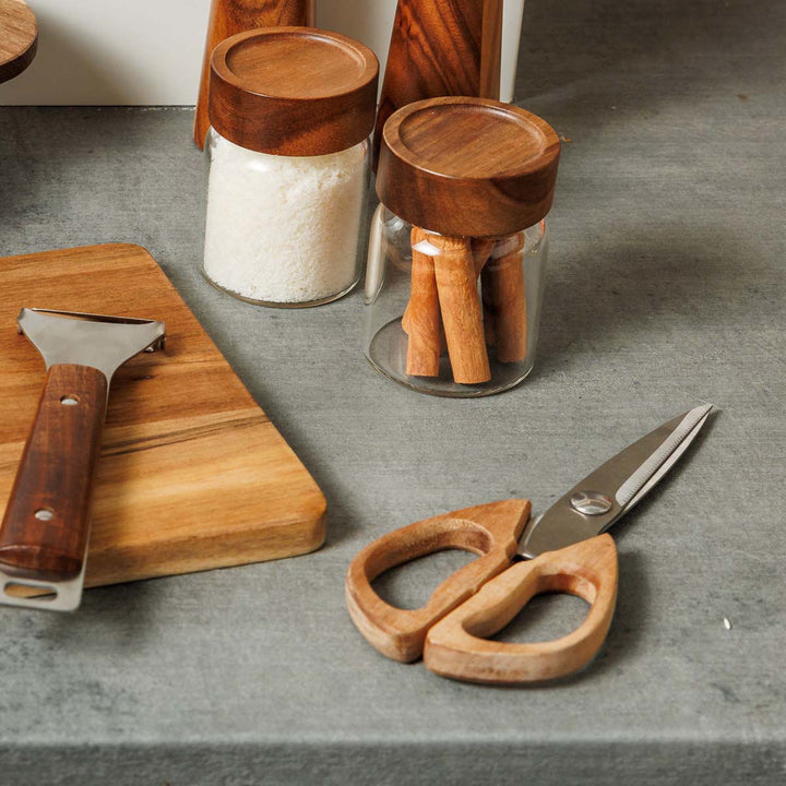 Ψαλίδι Κουζίνας Ανοξείδωτο Με Ξύλινη Λαβή Allure Estia