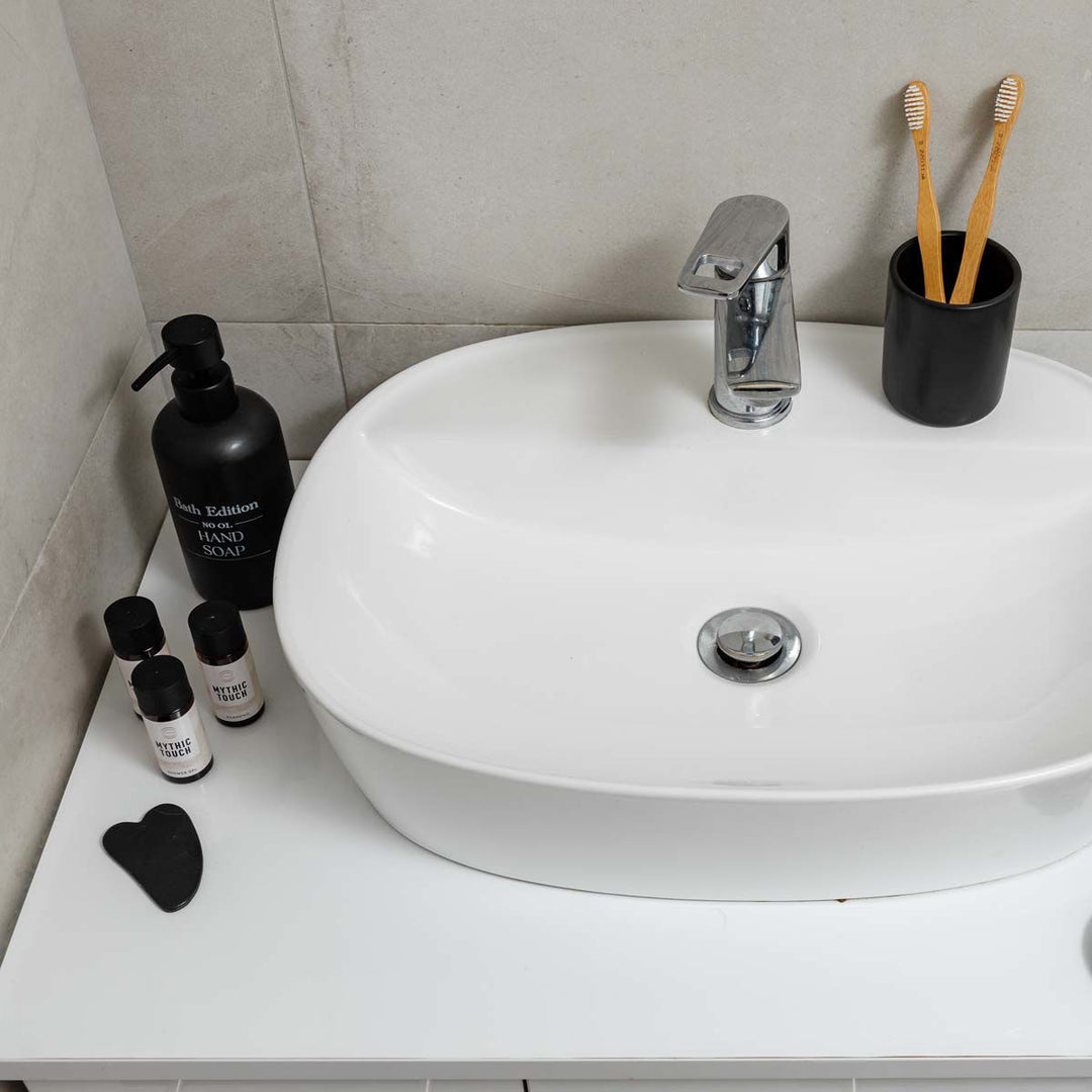 Estia Ποτηράκι Μπάνιου Μαύρο Stoneware Myst