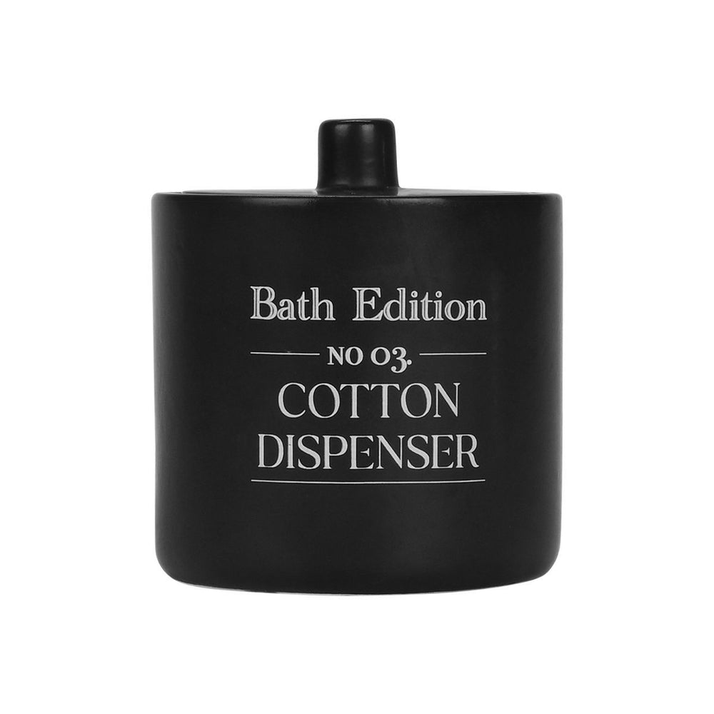 Estia Δοχείο Για Βαμβάκι Μαύρο Stoneware Myst