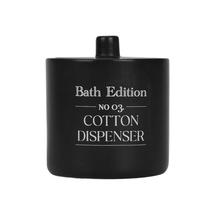 Estia Δοχείο Για Βαμβάκι Μαύρο Stoneware Myst