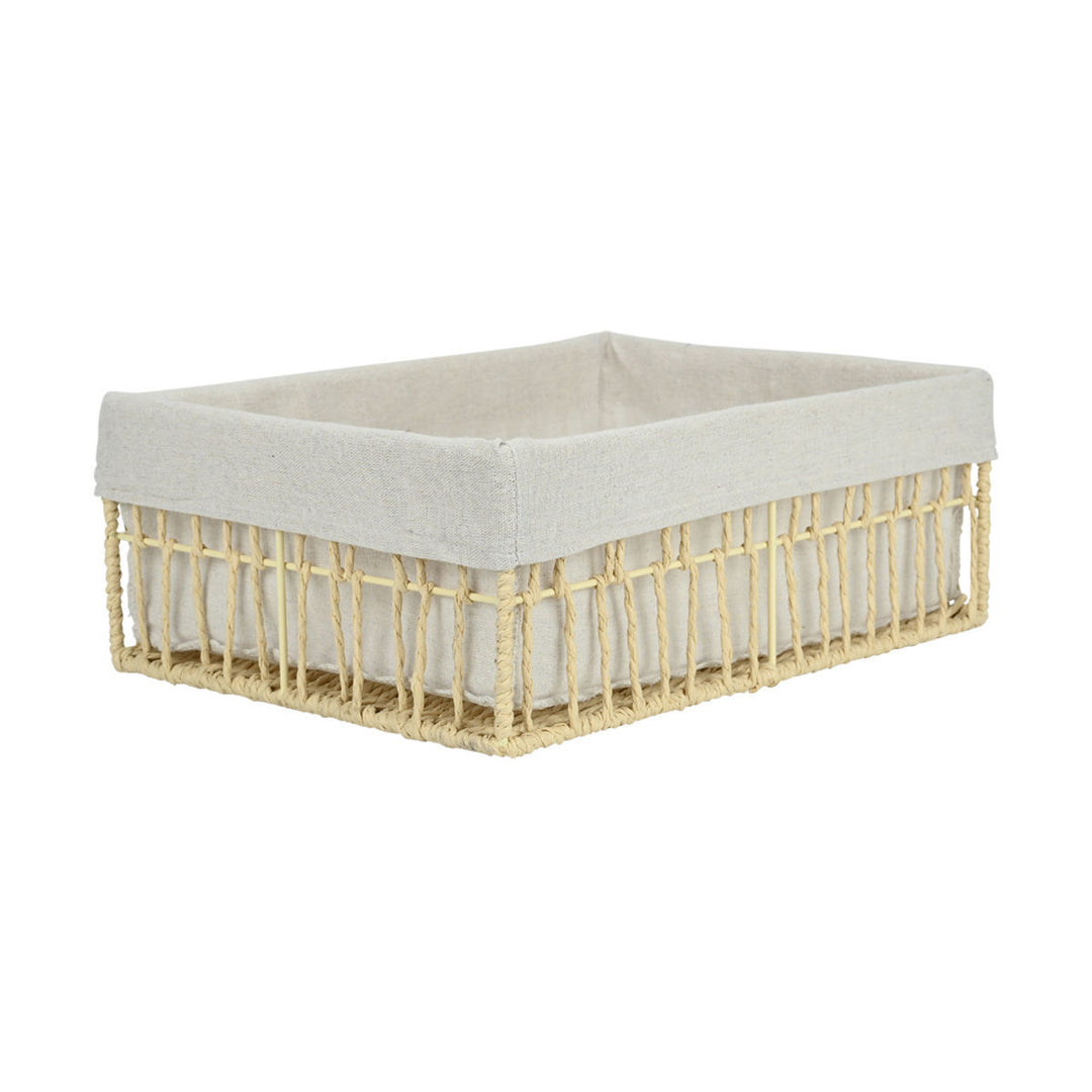 Καλάθι Αποθήκευσης & Οργάνωσης Μπεζ 36x27x13cm Nest Estia