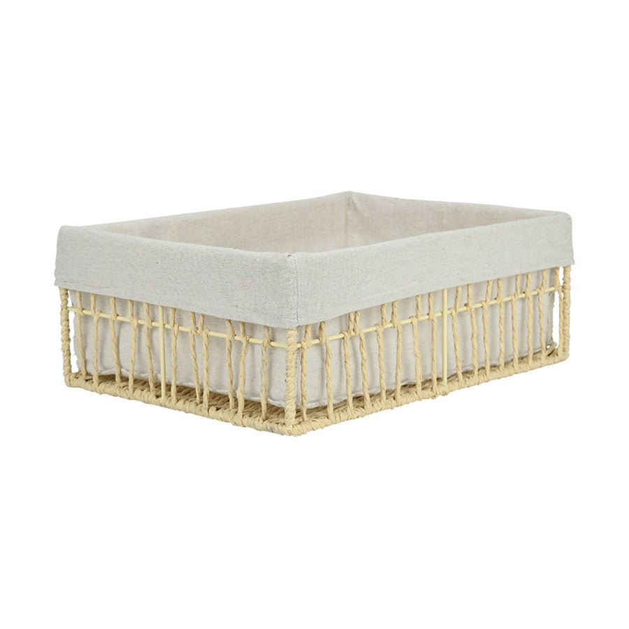 Καλάθι Αποθήκευσης & Οργάνωσης Μπεζ 36x27x13cm Nest Estia