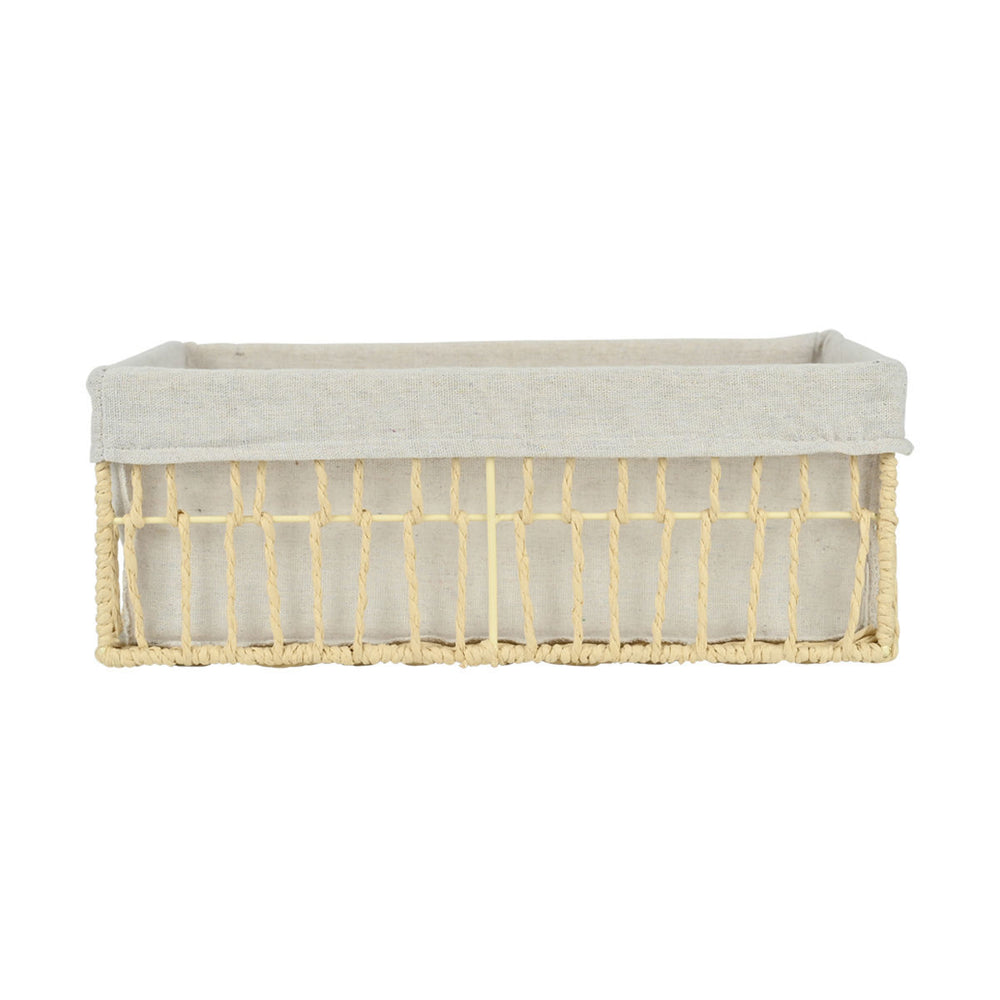 Καλάθι Αποθήκευσης & Οργάνωσης Μπεζ 36x27x13cm Nest Estia