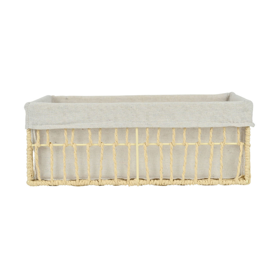 Καλάθι Αποθήκευσης & Οργάνωσης Μπεζ 36x27x13cm Nest Estia