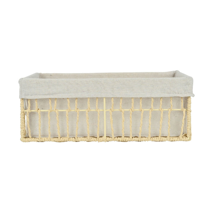 Καλάθι Αποθήκευσης & Οργάνωσης Μπεζ 36x27x13cm Nest Estia