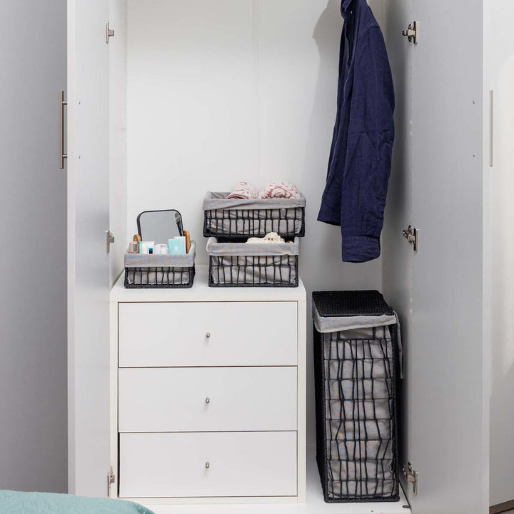 Καλάθι Αποθήκευσης & Οργάνωσης Μαύρο 32x24x12cm Nest Estia