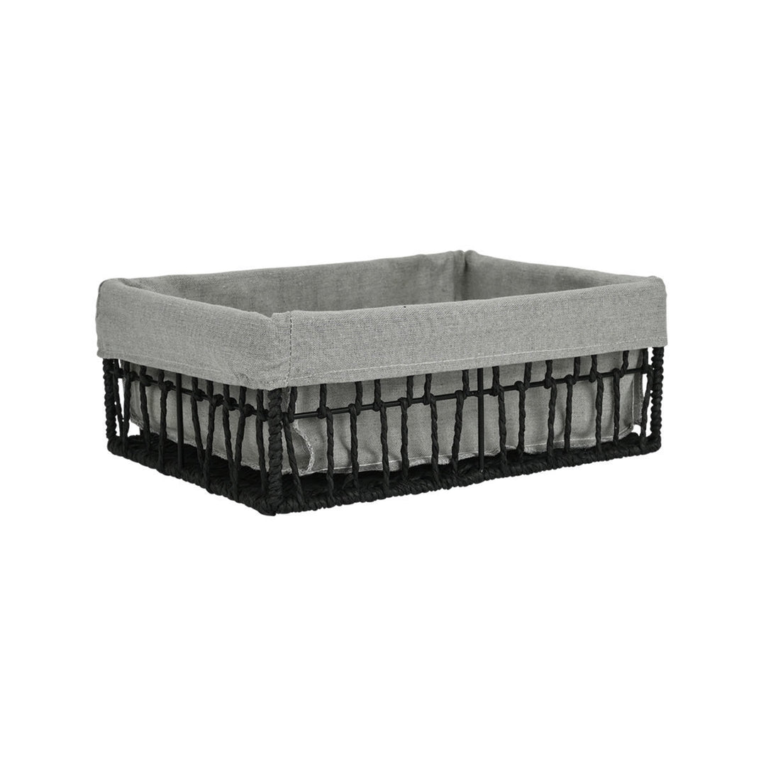 Καλάθι Αποθήκευσης & Οργάνωσης Μαύρο 32x24x12cm Nest Estia