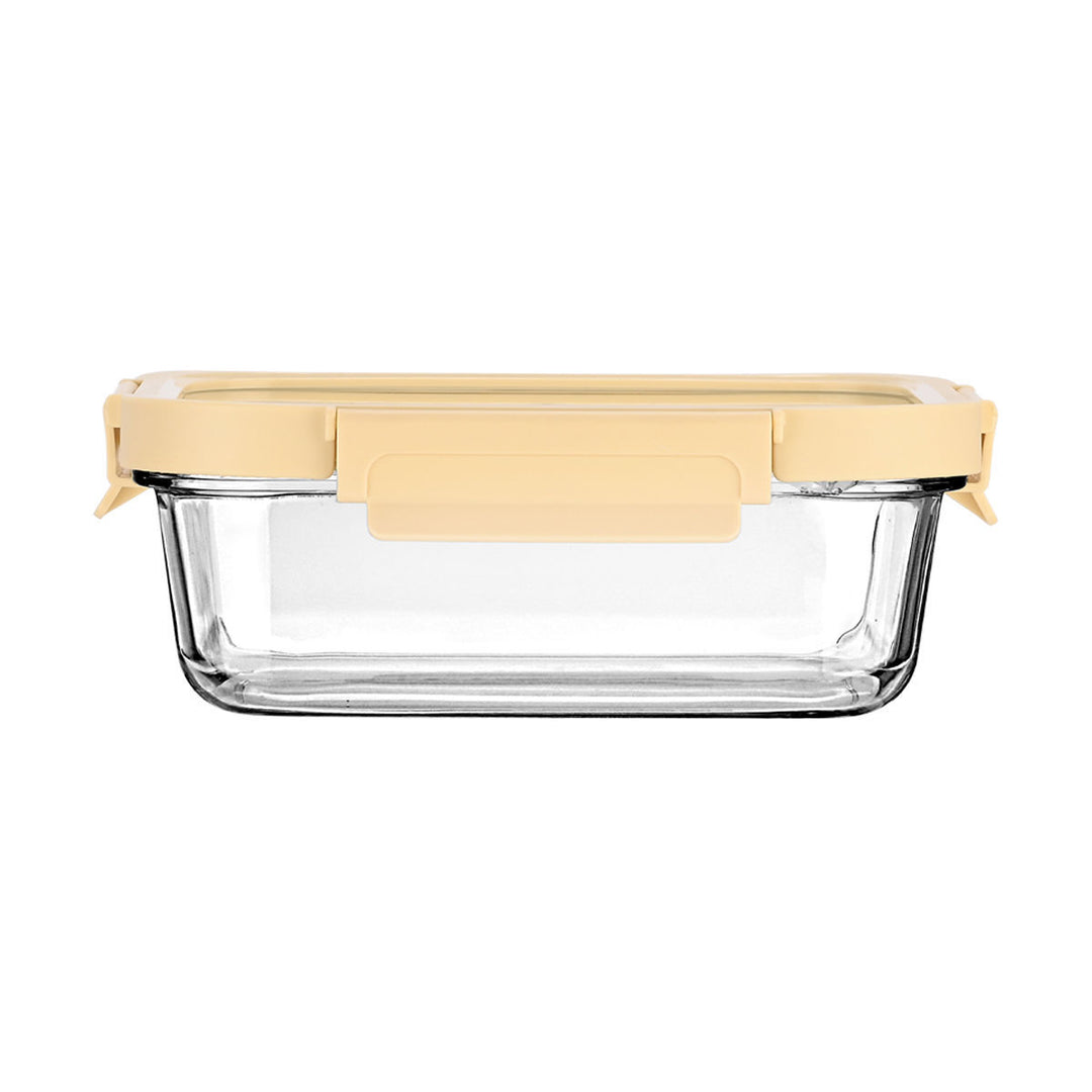Estia Φαγητοδοχείο Γυάλινο 1050ml Με Πλαστικό Καπάκι Μπεζ Click & Seal