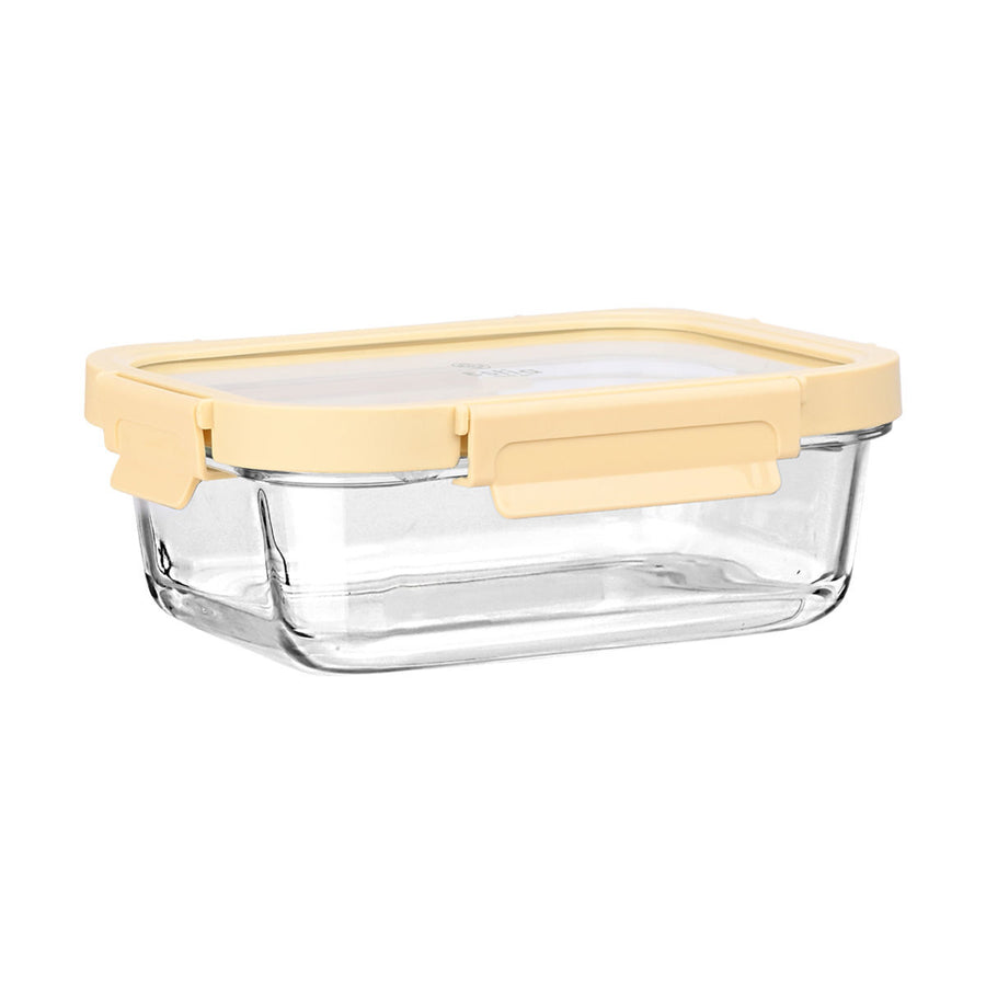 Estia Φαγητοδοχείο Γυάλινο 1050ml Με Πλαστικό Καπάκι Μπεζ Click & Seal