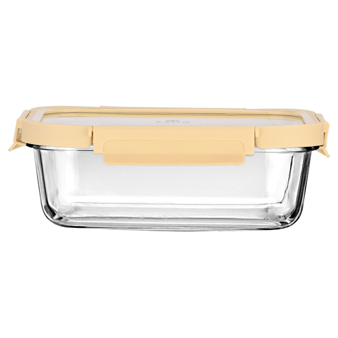 Estia Φαγητοδοχείο Γυάλινο 1520ml Με Πλαστικό Καπάκι Μπεζ Click & Seal