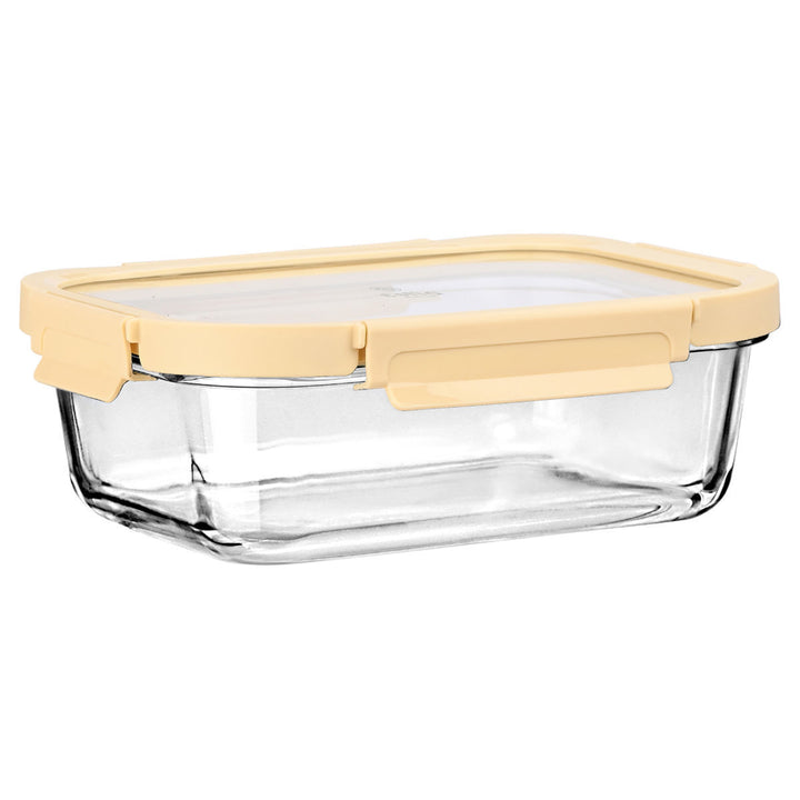 Estia Φαγητοδοχείο Γυάλινο 1520ml Με Πλαστικό Καπάκι Μπεζ Click & Seal