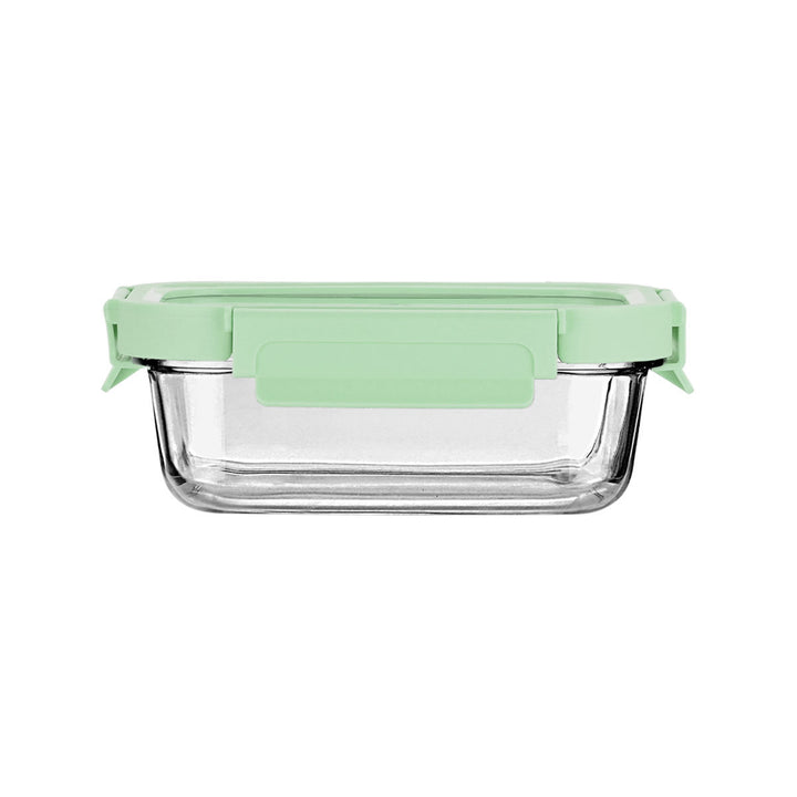 Estia Φαγητοδοχείο Γυάλινο 640ml Με Πλαστικό Καπάκι Μέντα Click & Seal
