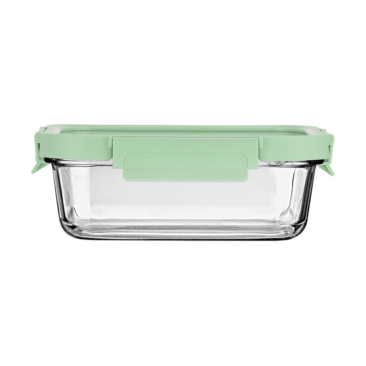 Estia Φαγητοδοχείο Γυάλινο 1050ml Με Πλαστικό Καπάκι Μέντα Click & Seal