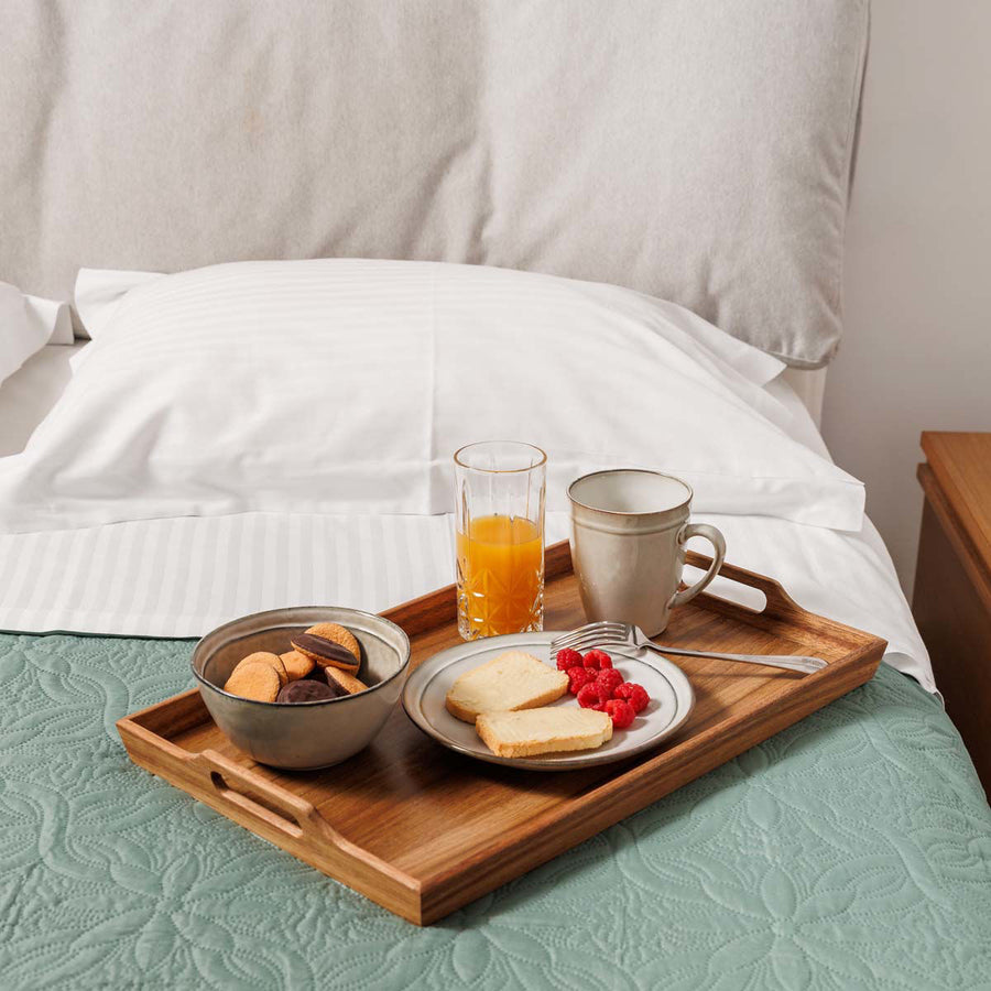 Δίσκος Σερβιρίσματος Ορθογώνιος Από Ξύλο & Λαβές Μεταφοράς Estia 48X31X5cm